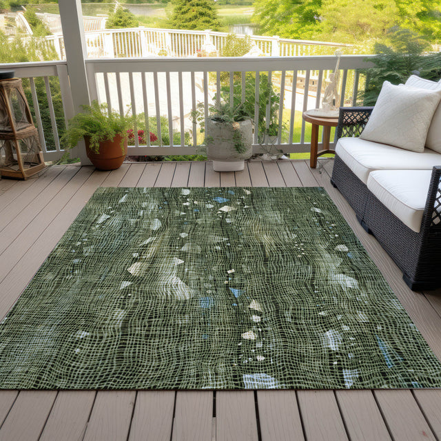 Addison Chantille ACN2092 Abstract Machine Made Transitional Fern Rug