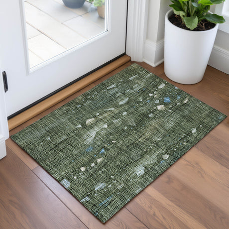 Addison Chantille ACN2092 Abstract Machine Made Transitional Fern Rug