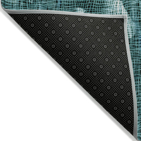Addison Chantille ACN2092 Abstract Machine Made Transitional Teal Rug