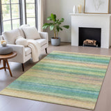 Addison Chantille ACN2093 Stripes Machine Made Transitional Aloe Rug
