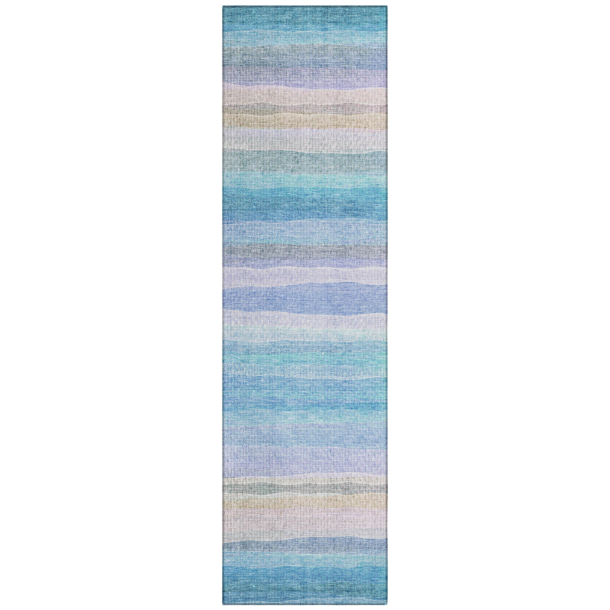 Addison Chantille ACN2093 Stripes Machine Made Transitional Aqua Rug
