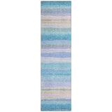 Addison Chantille ACN2093 Stripes Machine Made Transitional Aqua Rug