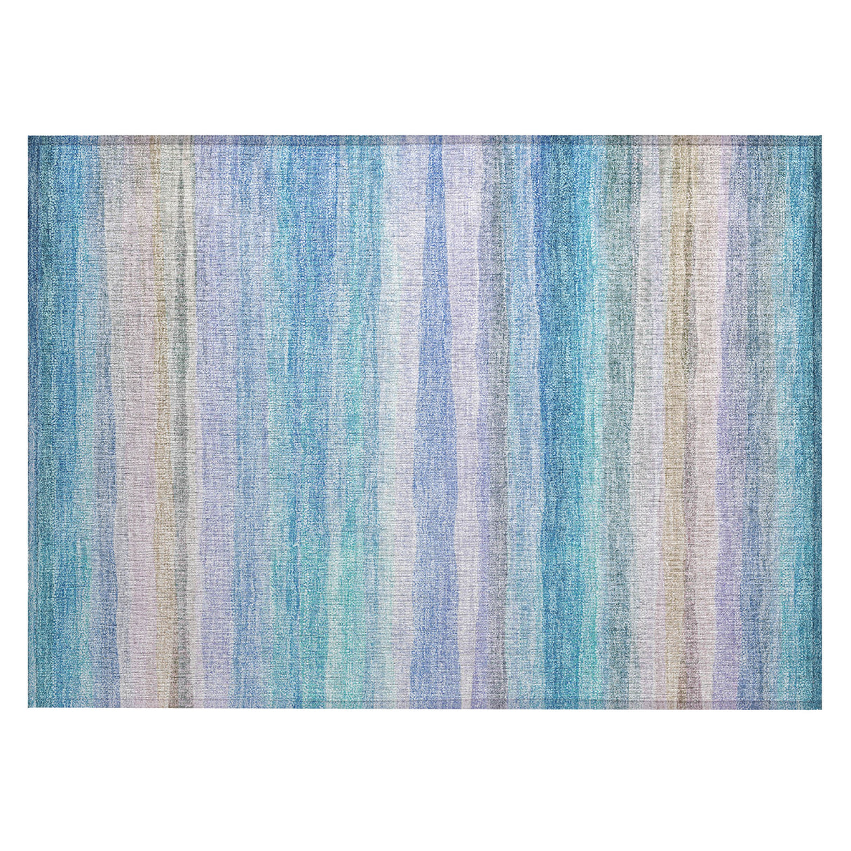 Addison Chantille ACN2093 Stripes Machine Made Transitional Aqua Rug