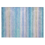 Addison Chantille ACN2093 Stripes Machine Made Transitional Aqua Rug