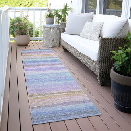 Addison Chantille ACN2093 Stripes Machine Made Transitional Lavender Rug