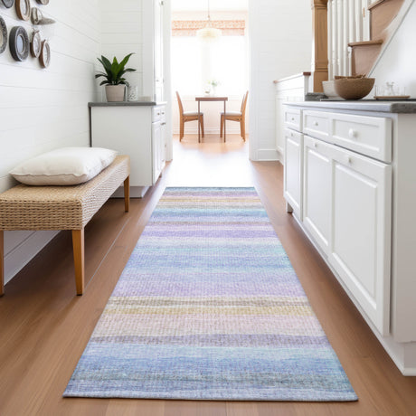 Addison Chantille ACN2093 Stripes Machine Made Transitional Lavender Rug