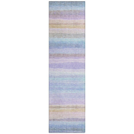 Addison Chantille ACN2093 Stripes Machine Made Transitional Lavender Rug