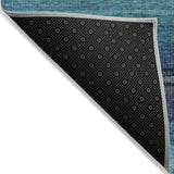 Addison Chantille ACN2093 Stripes Machine Made Transitional Teal Rug
