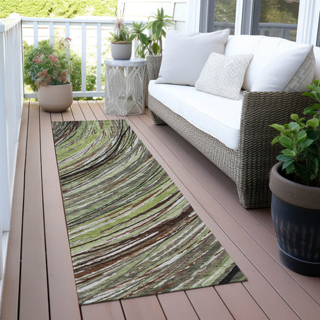 Addison Chantille ACN2094 Swirls Machine Made Transitional Aloe Rug