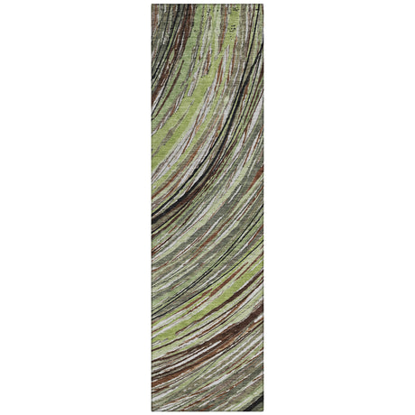 Addison Chantille ACN2094 Swirls Machine Made Transitional Aloe Rug