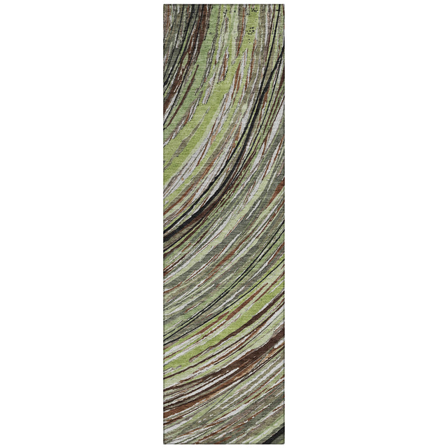 Addison Chantille ACN2094 Swirls Machine Made Transitional Aloe Rug