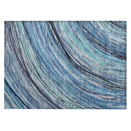 Addison Chantille ACN2094 Swirls Machine Made Transitional Blue Rug