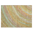 Addison Chantille ACN2094 Swirls Machine Made Transitional Gold Rug