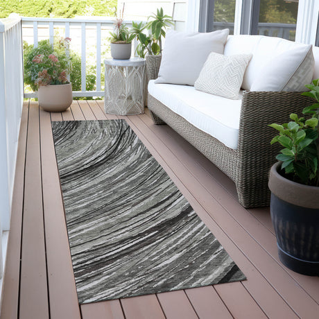 Addison Chantille ACN2094 Swirls Machine Made Transitional Taupe Rug