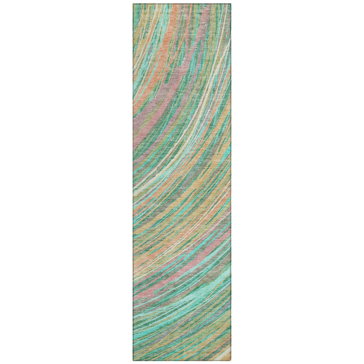 Addison Chantille ACN2094 Swirls Machine Made Transitional Teal Rug