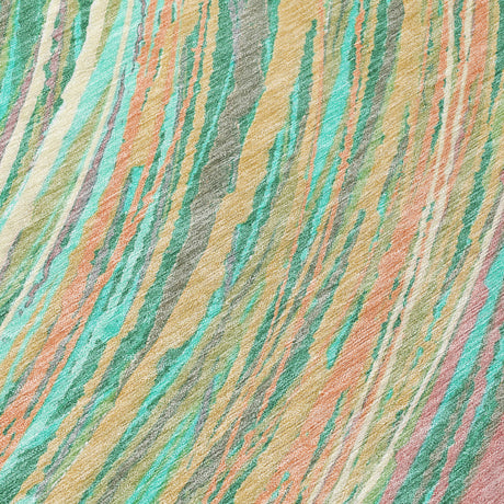 Addison Chantille ACN2094 Swirls Machine Made Transitional Teal Rug