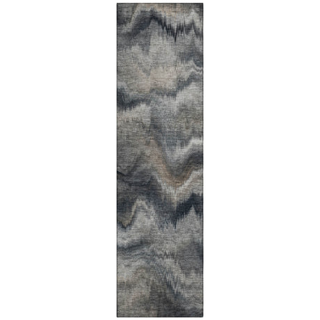 Addison Chantille ACN2095 Waves Machine Made Transitional Gray Rug