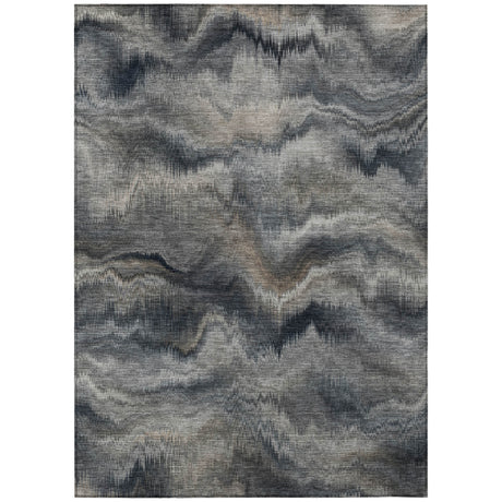 Addison Chantille ACN2095 Waves Machine Made Transitional Gray Rug