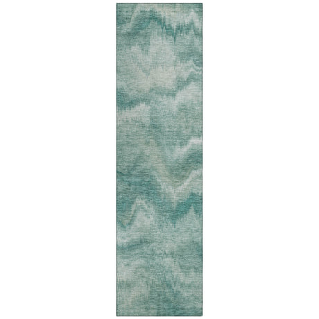 Addison Chantille ACN2095 Waves Machine Made Transitional Teal Rug