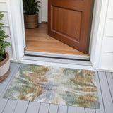 Addison Chantille ACN2096 Abstract Machine Made Transitional Beige Rug