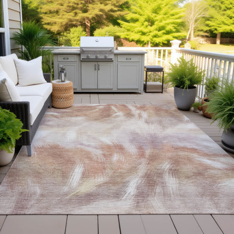 Addison Chantille ACN2096 Abstract Machine Made Transitional Copper Rug