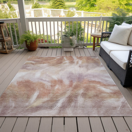 Addison Chantille ACN2096 Abstract Machine Made Transitional Copper Rug
