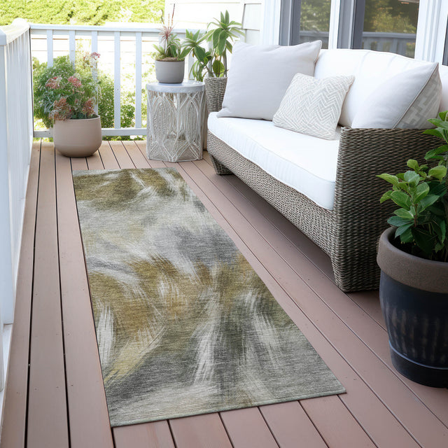 Addison Chantille ACN2096 Abstract Machine Made Transitional Pewter Rug