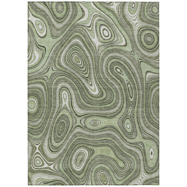 Addison Chantille ACN2097 Geometric Machine Made Transitional Aloe Rug