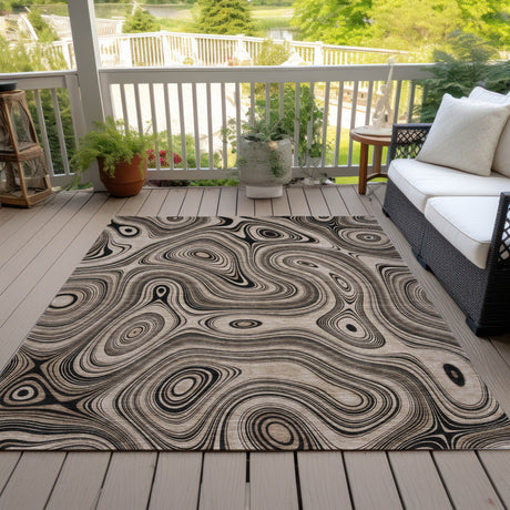 Addison Chantille ACN2097 Geometric Machine Made Transitional Beige Rug