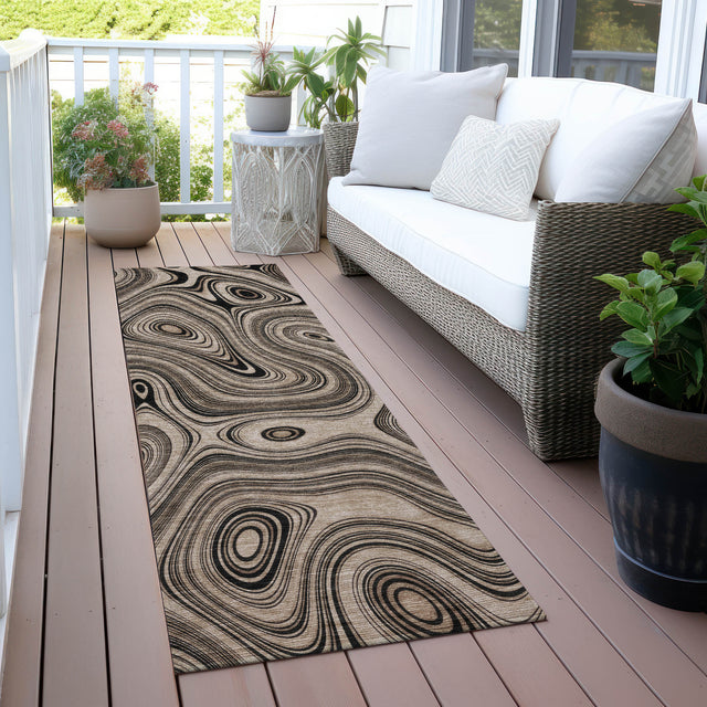 Addison Chantille ACN2097 Geometric Machine Made Transitional Beige Rug