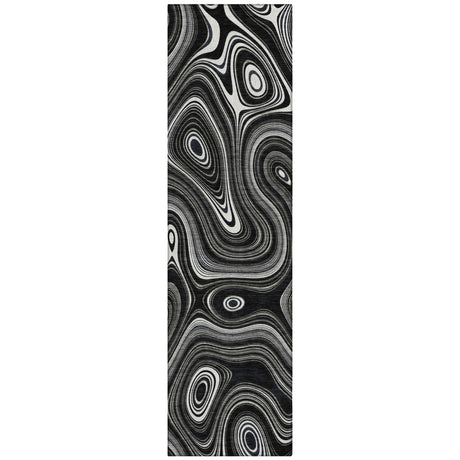 Addison Chantille ACN2097 Geometric Machine Made Transitional Black Rug