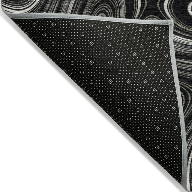 Addison Chantille ACN2097 Geometric Machine Made Transitional Black Rug