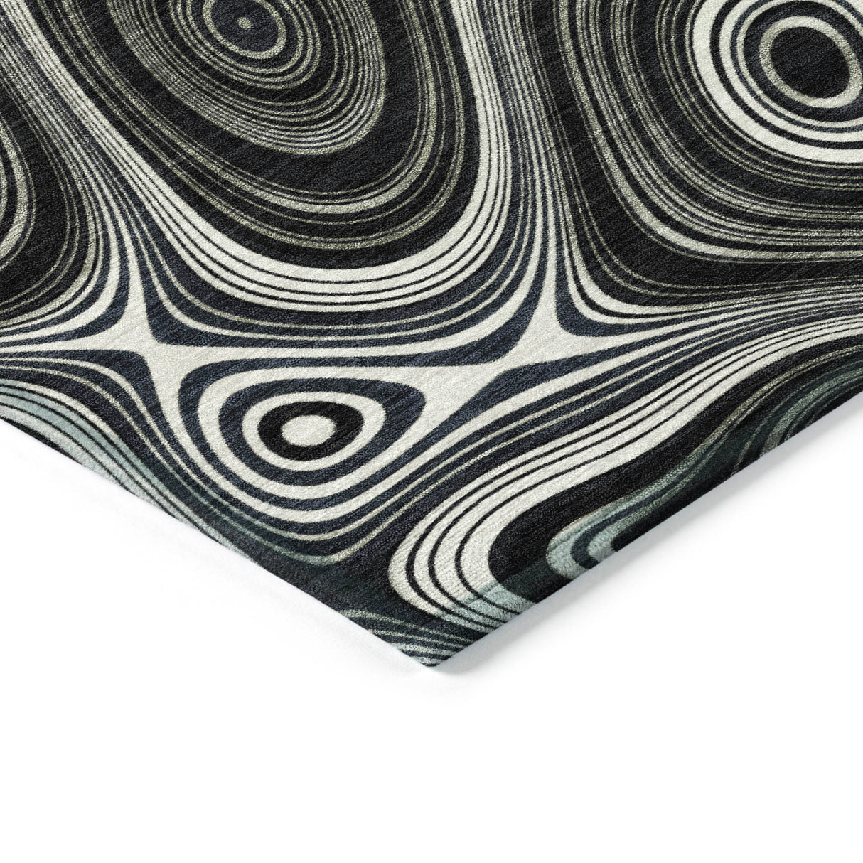 Addison Chantille ACN2097 Geometric Machine Made Transitional Black Rug