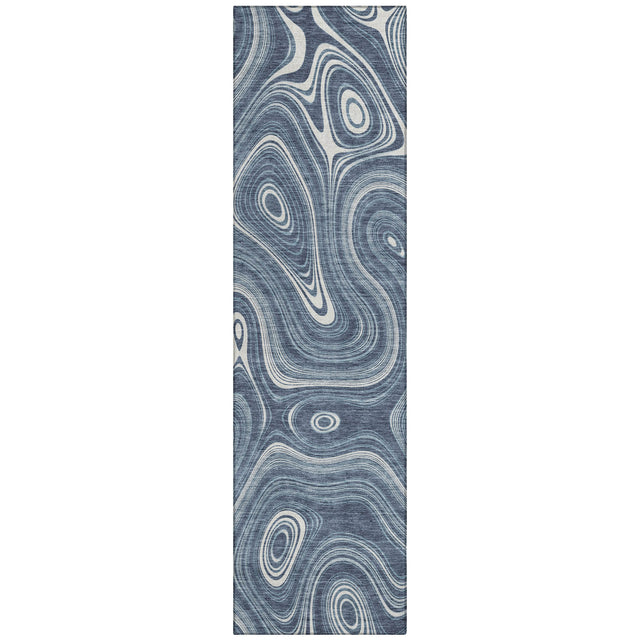 Addison Chantille ACN2097 Geometric Machine Made Transitional Blue Rug