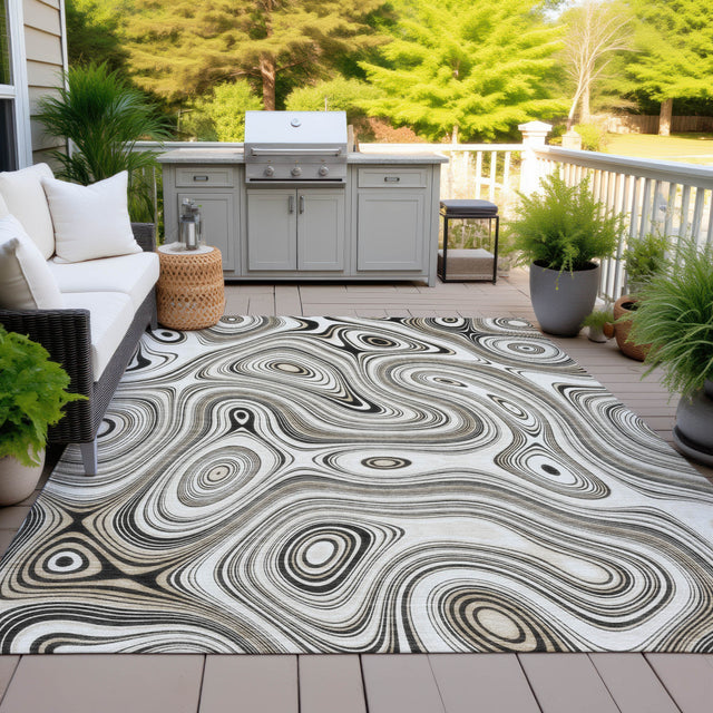 Addison Chantille ACN2097 Geometric Machine Made Transitional Ivory Rug