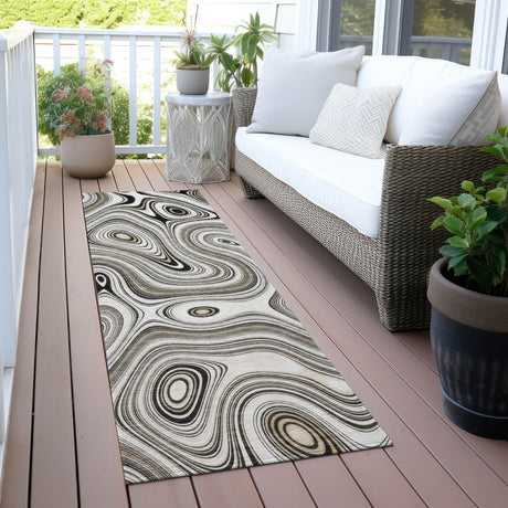 Addison Chantille ACN2097 Geometric Machine Made Transitional Ivory Rug
