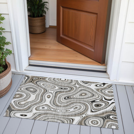 Addison Chantille ACN2097 Geometric Machine Made Transitional Ivory Rug