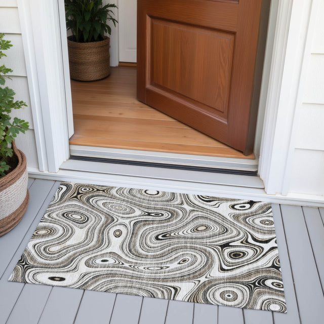 Addison Chantille ACN2097 Geometric Machine Made Transitional Ivory Rug