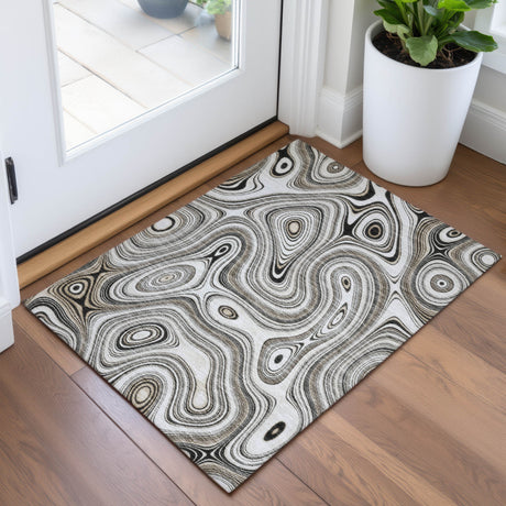 Addison Chantille ACN2097 Geometric Machine Made Transitional Ivory Rug