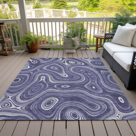 Addison Chantille ACN2097 Geometric Machine Made Transitional Plum Rug