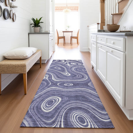 Addison Chantille ACN2097 Geometric Machine Made Transitional Plum Rug