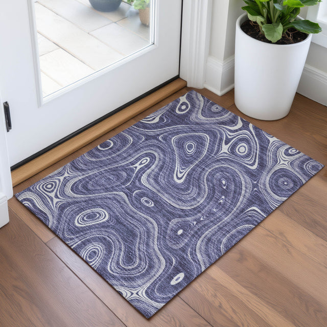 Addison Chantille ACN2097 Geometric Machine Made Transitional Plum Rug