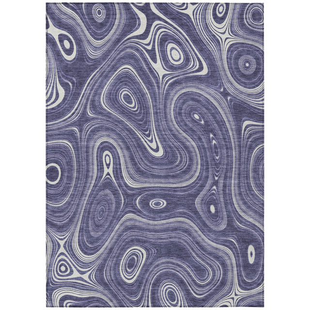 Addison Chantille ACN2097 Geometric Machine Made Transitional Plum Rug