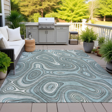Addison Chantille ACN2097 Geometric Machine Made Transitional Sky Rug