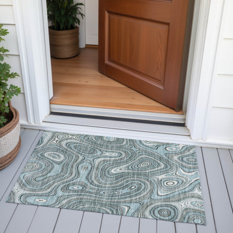Addison Chantille ACN2097 Geometric Machine Made Transitional Sky Rug