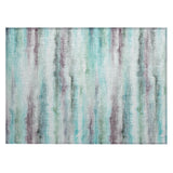 Addison Chantille ACN2098 Stripes Machine Made Transitional Teal Rug