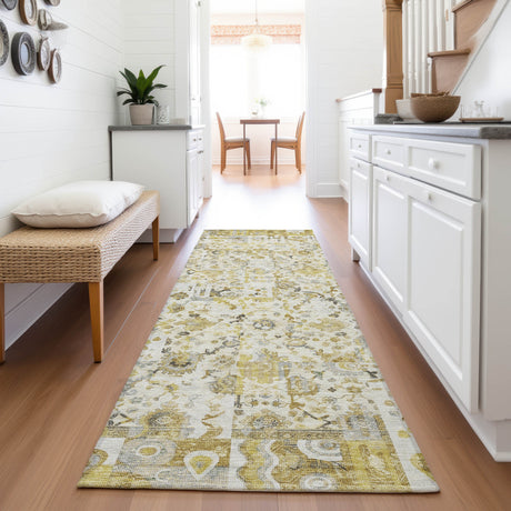 Addison Chantille ACN2099 Global Machine Made Traditional Gold Rug