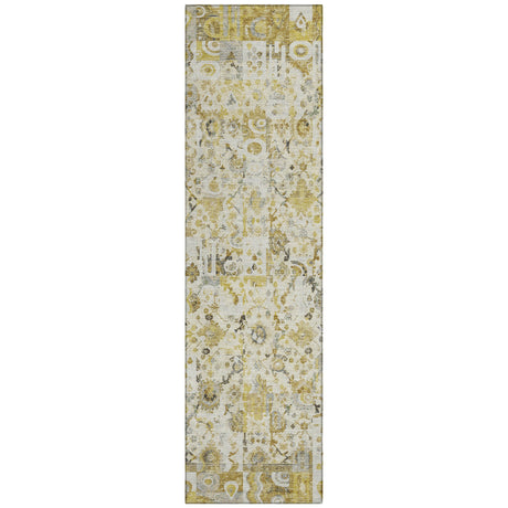 Addison Chantille ACN2099 Global Machine Made Traditional Gold Rug