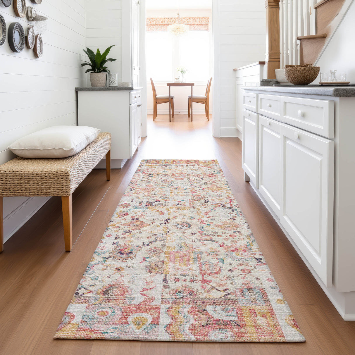 Addison Chantille ACN2099 Global Machine Made Traditional Pink Rug