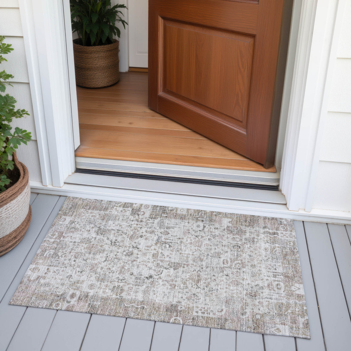 Addison Chantille ACN2099 Global Machine Made Traditional Taupe Rug
